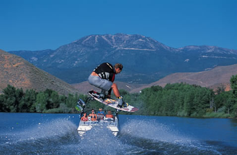 Water mountain skiing!